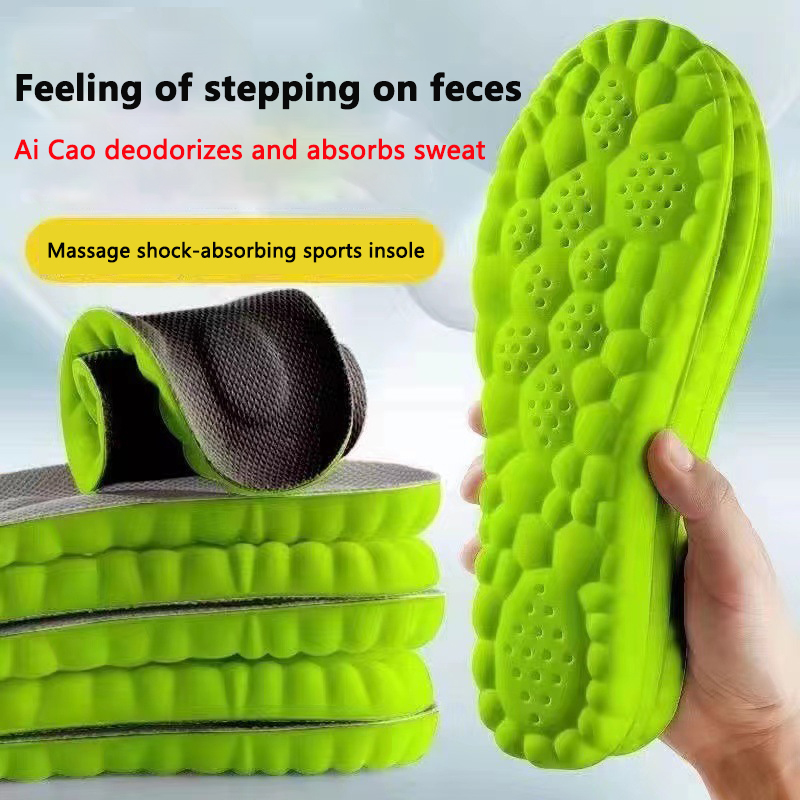 4D Sport Insole Super Soft Shoes Sole Pads for Feet Shock Absorption Baskets Shoe Sole Arch Support Orthopedic Inserts