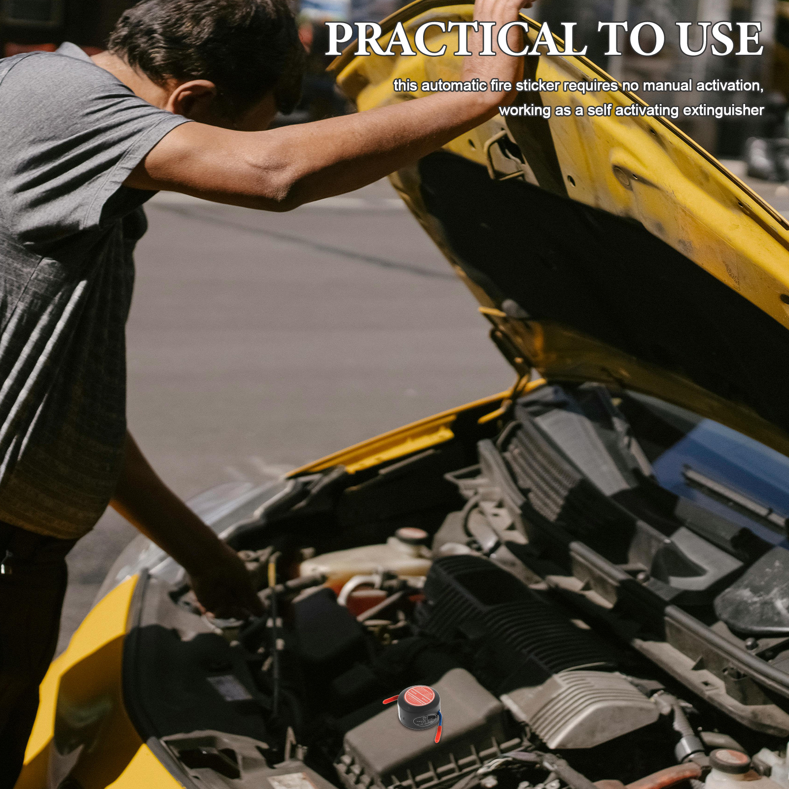 Aerosol Extinguisher 10G Back Adhesive Self-Activating For Car Engine Garage Boat Home Automatic Fire Suppression System