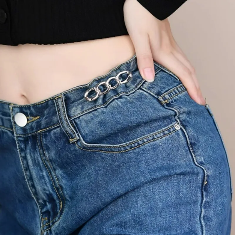 Eenvoudige taillegesp Draai broek Tailleband Legering Sluiting Kleding Krimpen taille Aanscherping Apparaat Broek Tailleknop