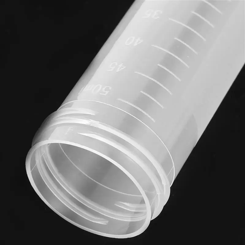 50/25PCS Conical Centrifuge หลอดสกรู Cap ชี้หัวหลอดทดสอบ Polypropylene Centrifuge หลอดตัวอย่าง Vial ขวด 50ml