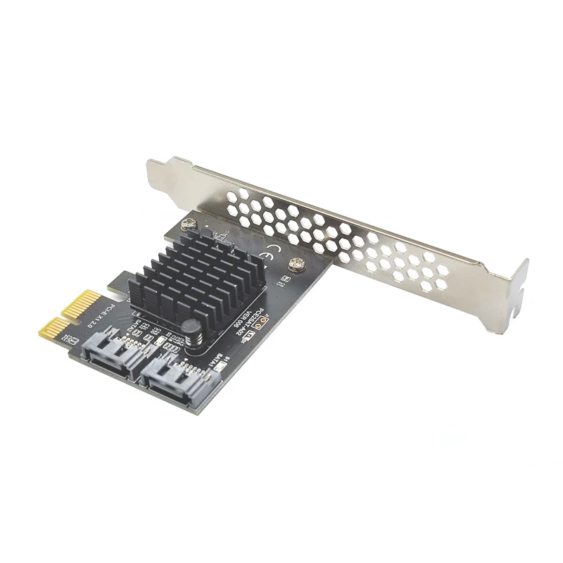 Tarjetas PCI-E SATA 1X 4X 8X 16X PCI-E PCI Express a SATA 3,0 placa adaptadora de expansión SATA III de 2 puertos de 6Gbps con chip ASMedia 1061