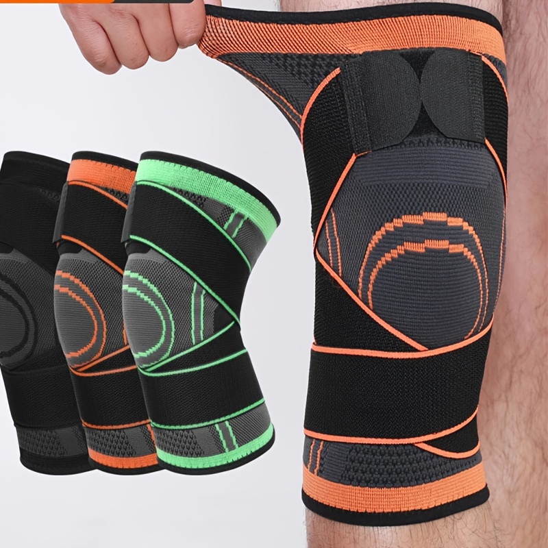 1Pc Sport Kniebeschermer Mannen Onder Druk Elastische Kniebeschermer Ondersteuning Fitness Uitrusting Basketbal Volleybal Brace Tennis Fietsen Beschermer
