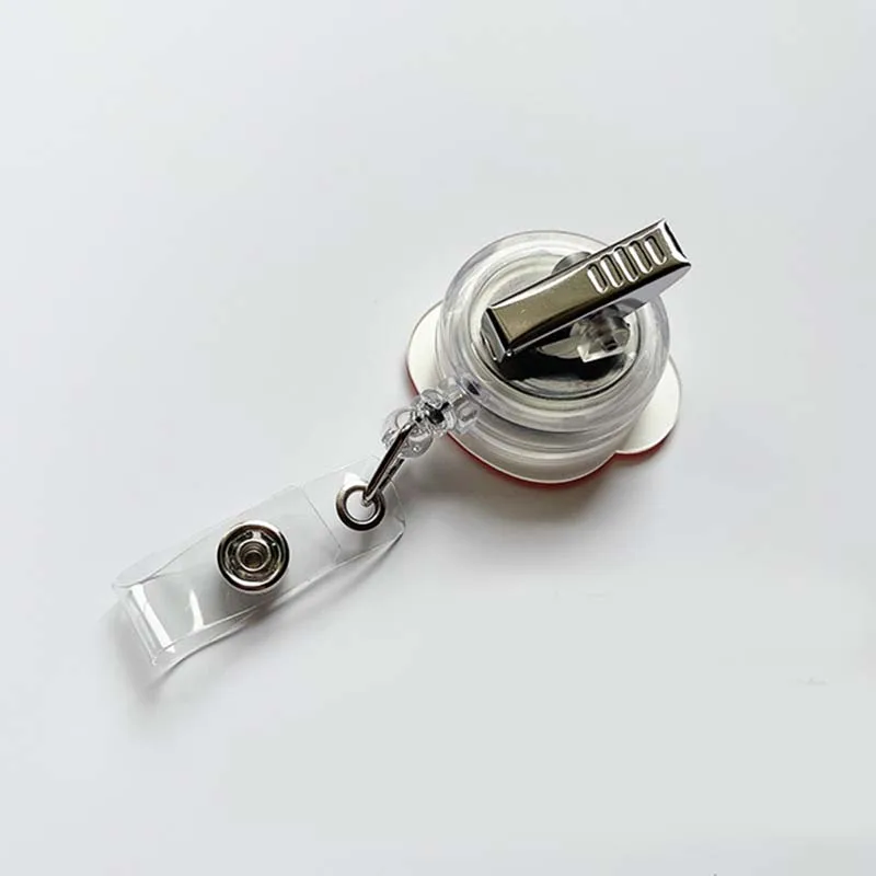 ใหม่น่ารักอะคริลิคหมีพยาบาลพยาบาลโรงพยาบาล Badge Reel Retractable ID Badge Holder 360หมุนคลิปจระเข้ชื่อผู้ถือ