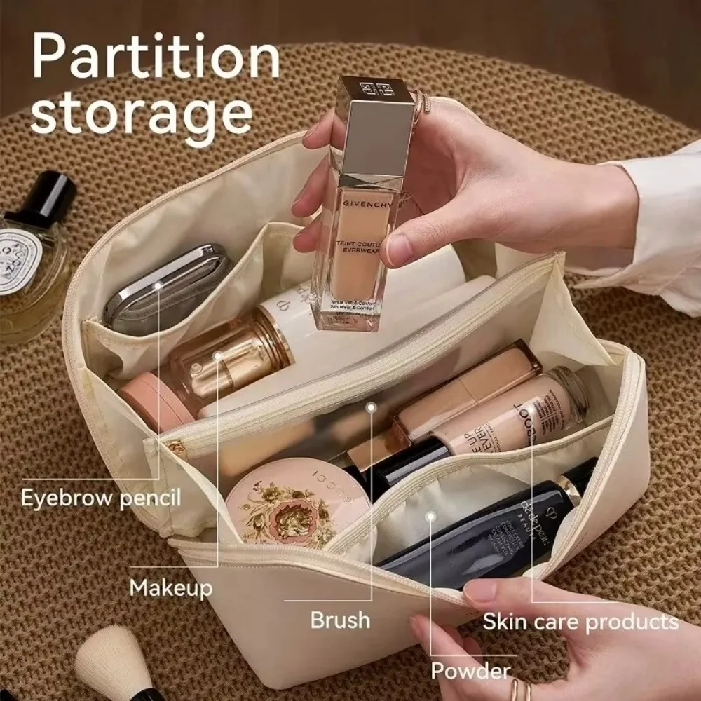 Borsa portaoggetti portatile per cosmetici da viaggio Borsa per trucco di grande capacità Borsa da toilette impermeabile per bellezza e cura della pelle