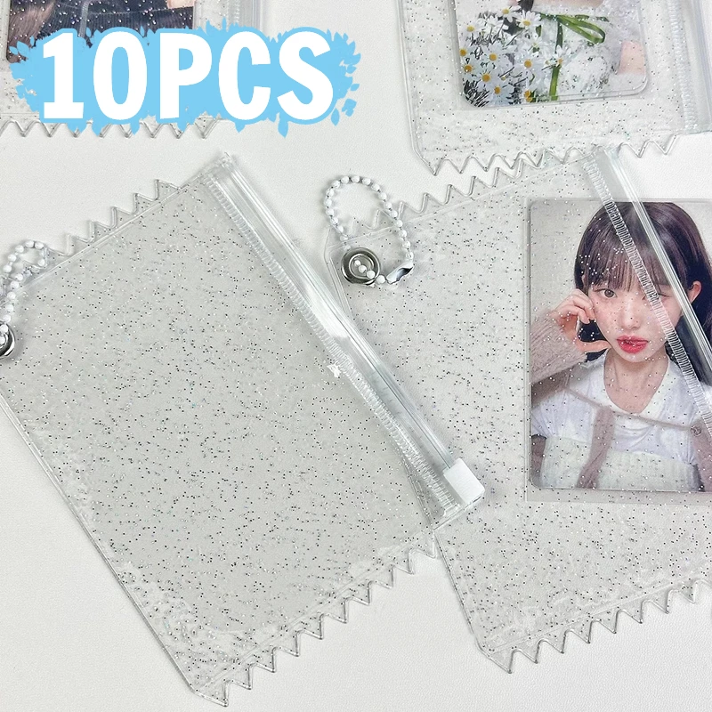 1-10Pcs INS Transparent Candy Bag Photocard Holder High Definition Kpop Idol Photo Card Sleeves DIY Badge Organizer Display Bag