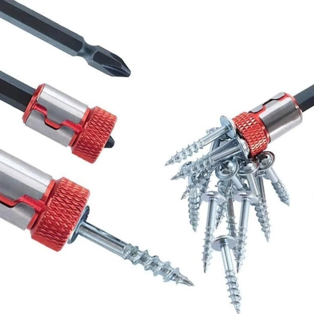 Магнитное кольцо головки отвертки, металлическая головка отвертки, намагничивающая отвертка, магнитное кольцо, обновленный намагничивающий винт, съемный