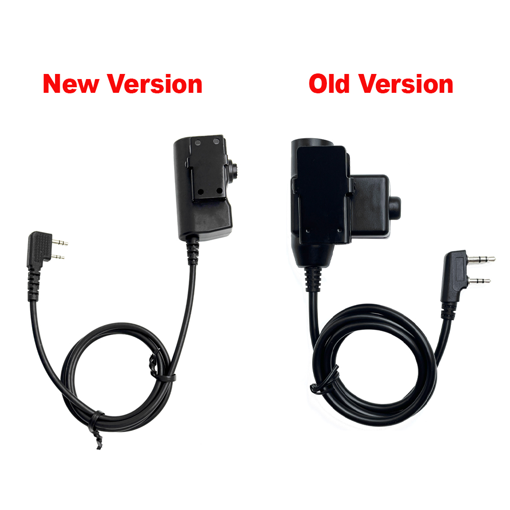 Тактический адаптер для гарнитуры PTT для Kenwood Baofeng UV-5R UV-5RE Plus BF-888S Walkie Talkie Ham Radio