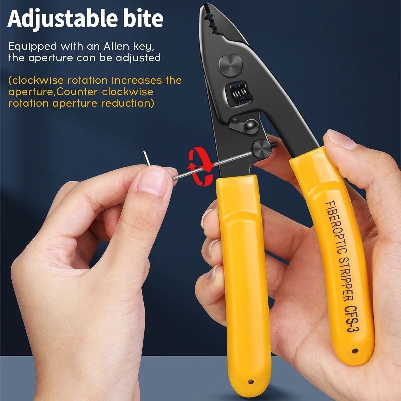 CFS-3 Three-port Fiber Optical Stripper Pliers Wire Strippers for FTTH Tools Optic Stripping Plier Tool