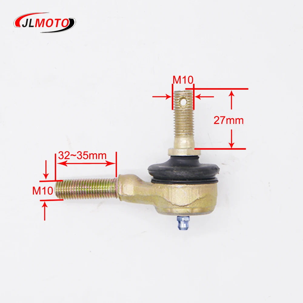 1 Pair M10-M10 Tie Rod End Kits Ball Joint Grease Fitting Fit For China Electric ATV 50cc 110cc 150cc 200cc 250cc 300cc Buggy