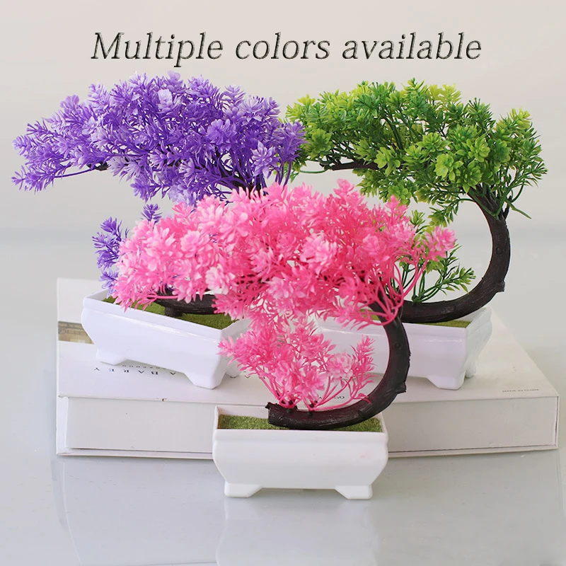 Simulation de bonsaï de Style croissant, plante à mille couches de fleurs, décoration de la maison, faux ornements floraux créatifs, cadeau