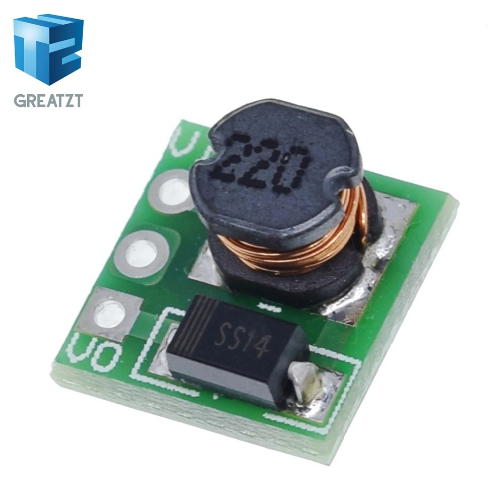GREATZT 1 шт./5 шт. 0,9-5 В до 5 В DC-DC повышающий модуль питания, плата повышающего преобразователя напряжения 1,5 В 1,8 В 2,5 В 3 В 3,3 В 3,7 В 4,2 В до 5 В