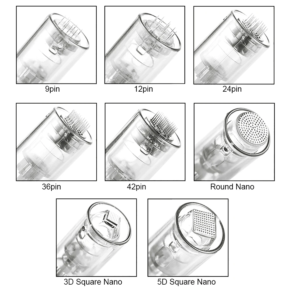 5/10 Stück Dr.imp Pen Nano-Patrone Microneedle Tips Bajonett/Schraube Mikronadeln Derma Pen Microneedling Dermapen Microneedling