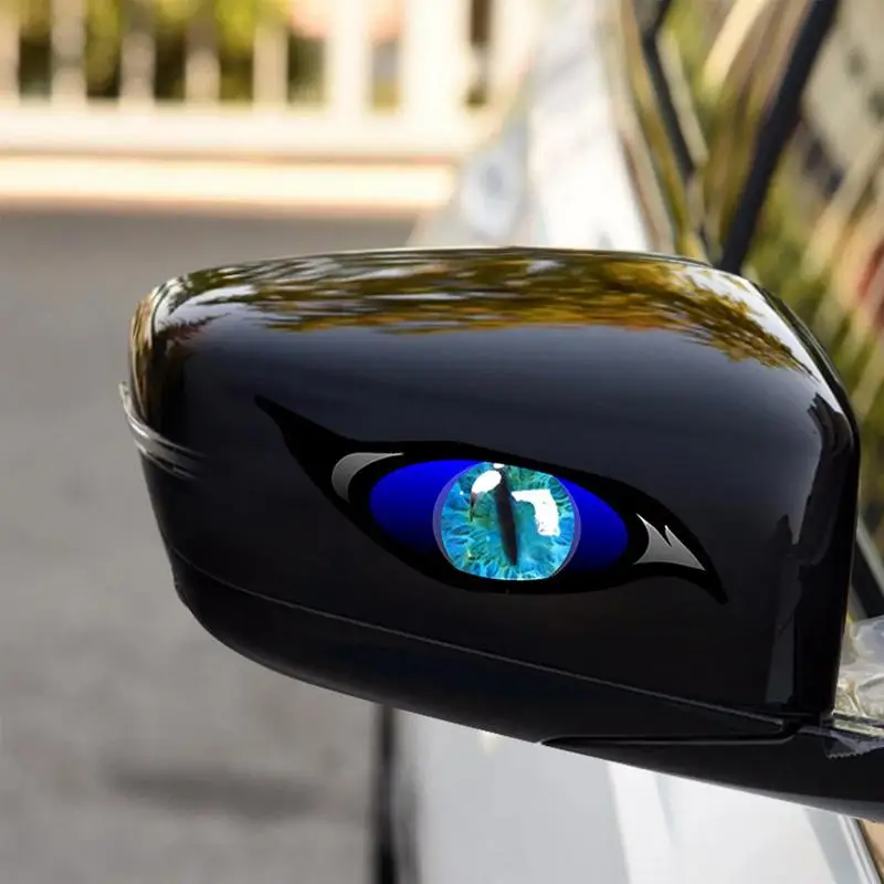 2 uds motocicleta 3D estéreo reflectante ojos de gato pegatina creativa espejo retrovisor calcomanía para motocicleta coche Auto decoración pegatinas