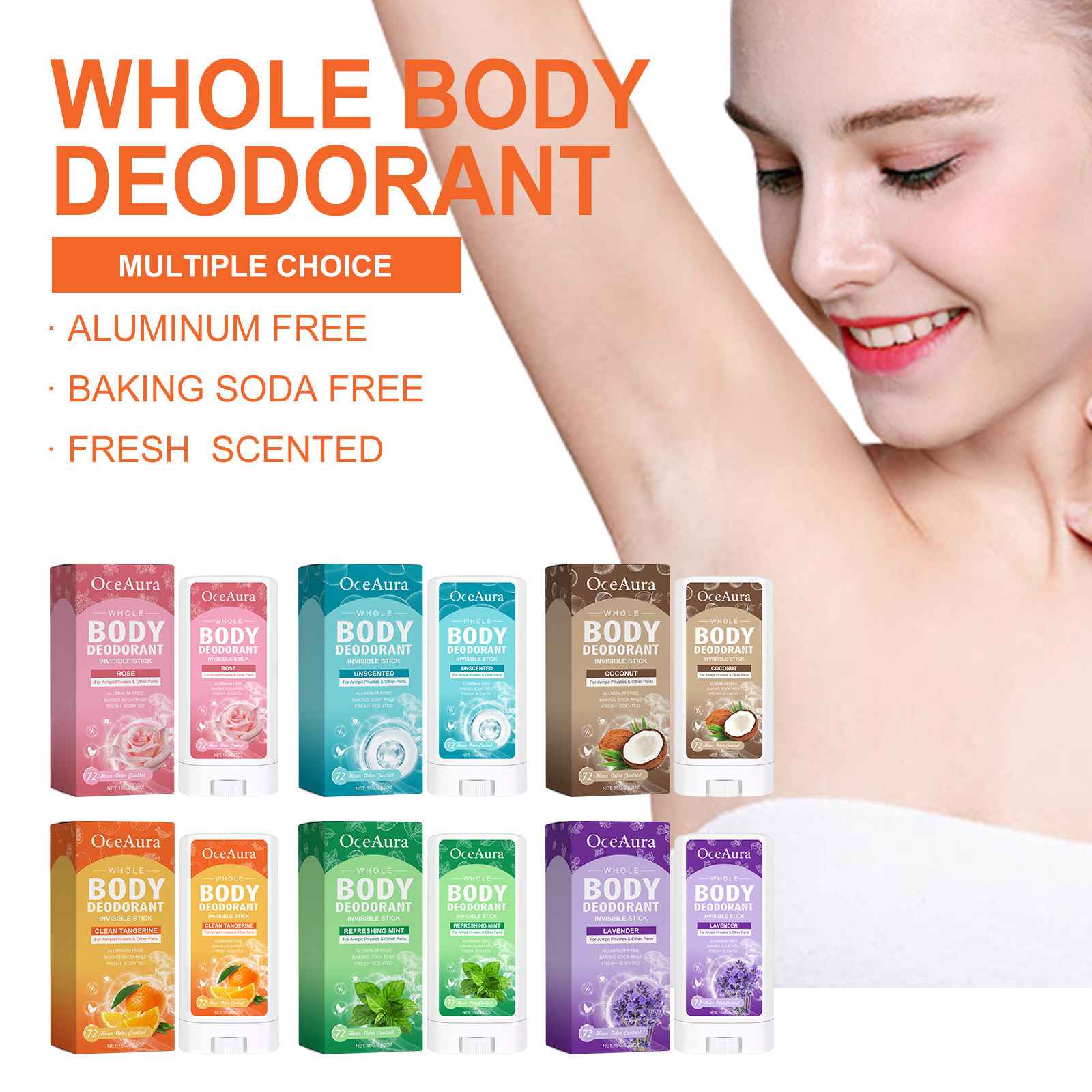 Desodorante corporal antiolor, desodorante Natural para axilas, aplicación refrescante, crema antitranspirante para hombres y mujeres, deportes portátiles
