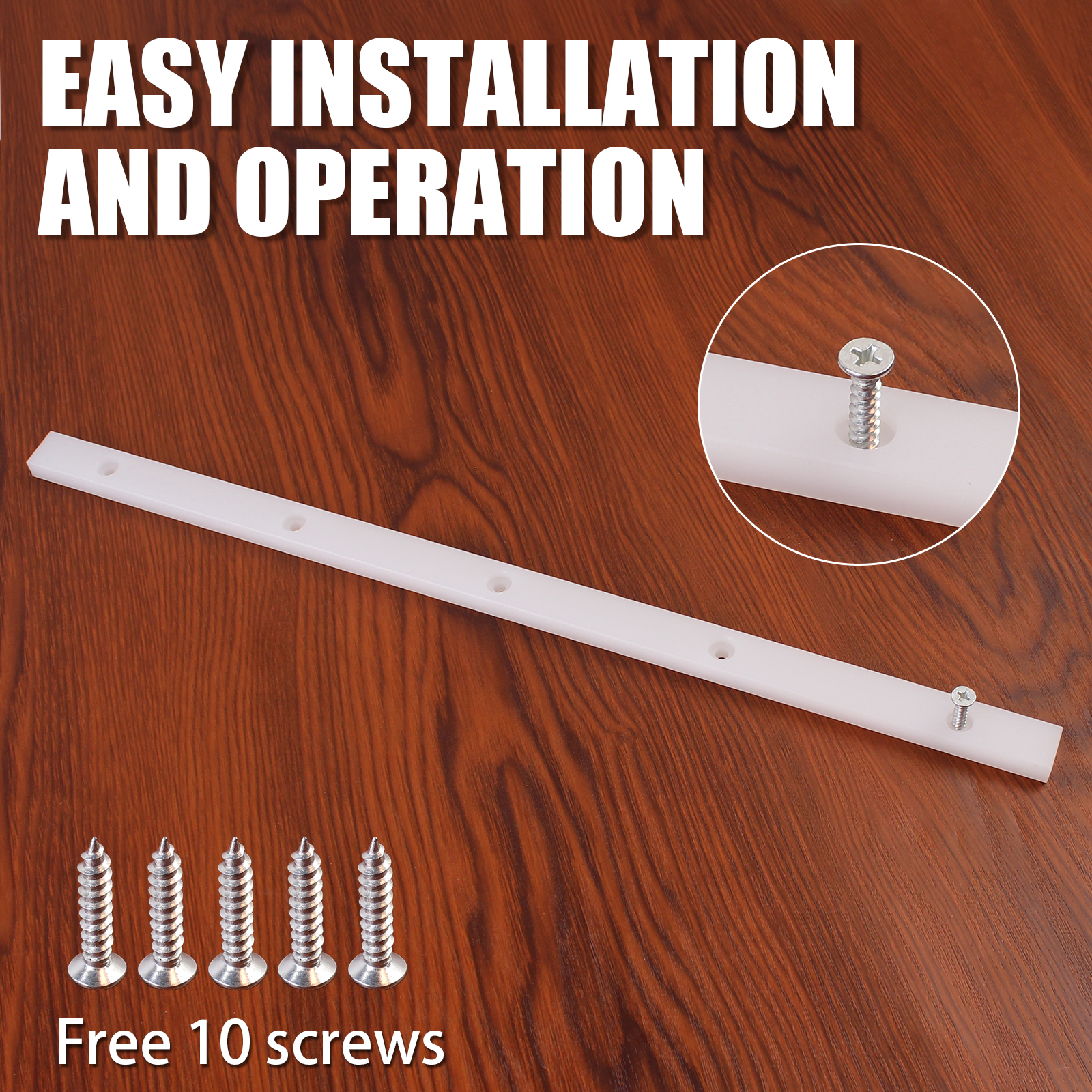 2pcs Miter Bar Slider Plastic U-tracks Slot Crosscut Sled Table Saw Gauge Woodworking Tool 3/4" X 3/8" X 17" Predrilled Holes