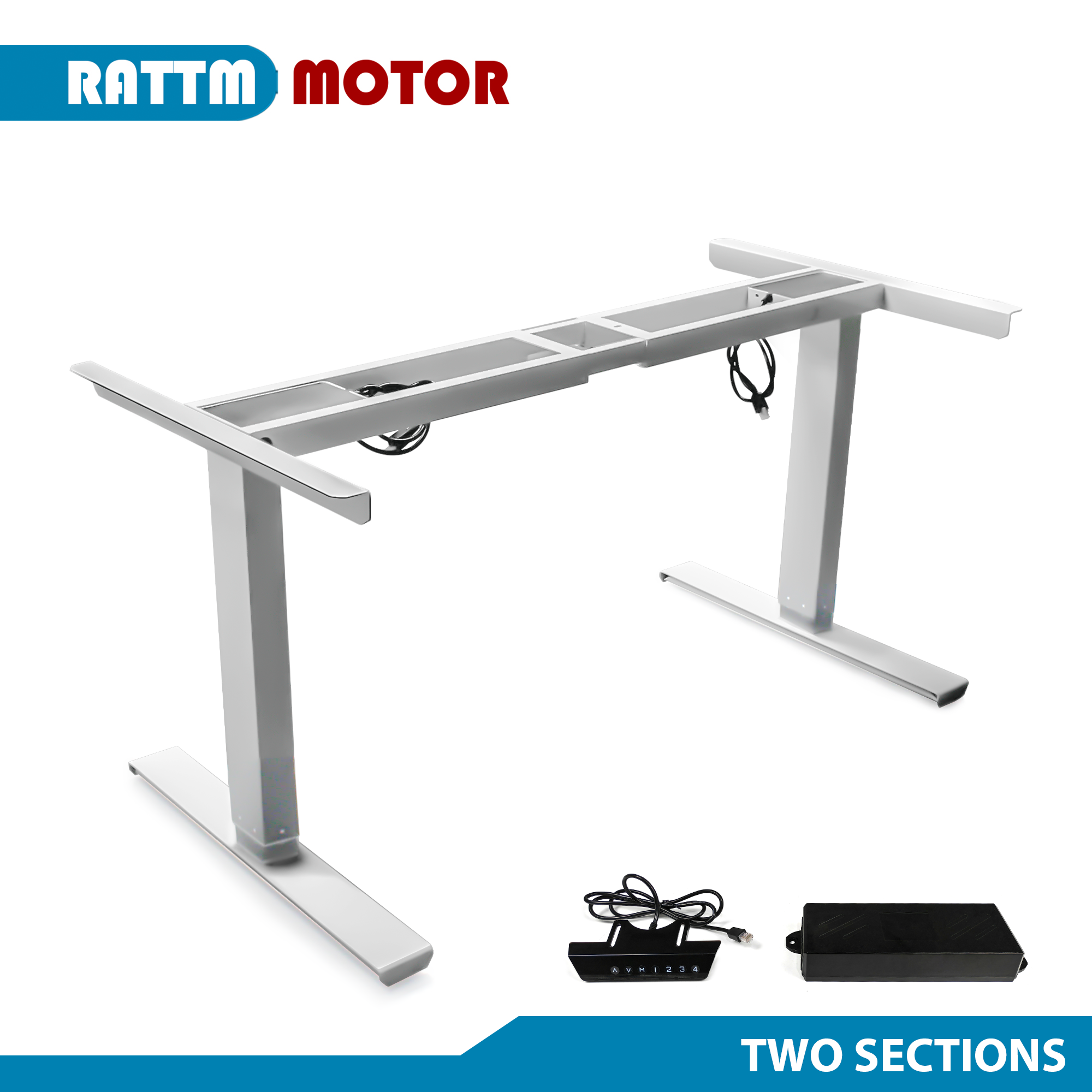 Inverted leg 2/3 section electric lifting table Desk Office Computer Table