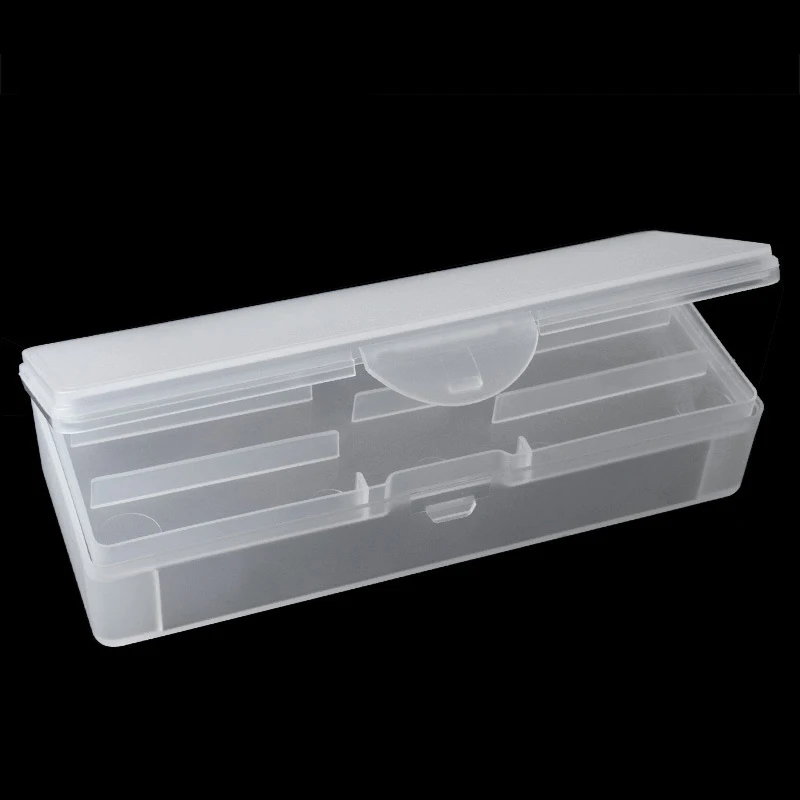 Herramienta rectangular de doble capa para decoración de uñas, caja de almacenamiento vacía, pinzas, cortaúñas, bolígrafos, limas para pulir uñas, contenedor de plástico, 1 ud.