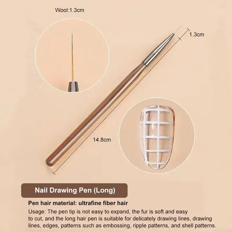 DIY แปรงเล็บแปรงวาดภาพอะคริลิค, 9 ชิ้น UV เจลเล็บแปรงอายไลเนอร์สําหรับการออกแบบเล็บเล็บเคล็ดลับจิตรกรรมเครื่องมือ