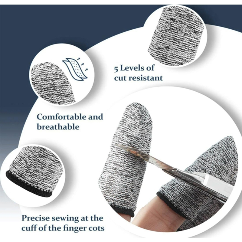 Cubierta anticorte para los dedos de nivel 5, guantes flexibles de seguridad de alta resistencia, herramienta de cocina reutilizable y duradera