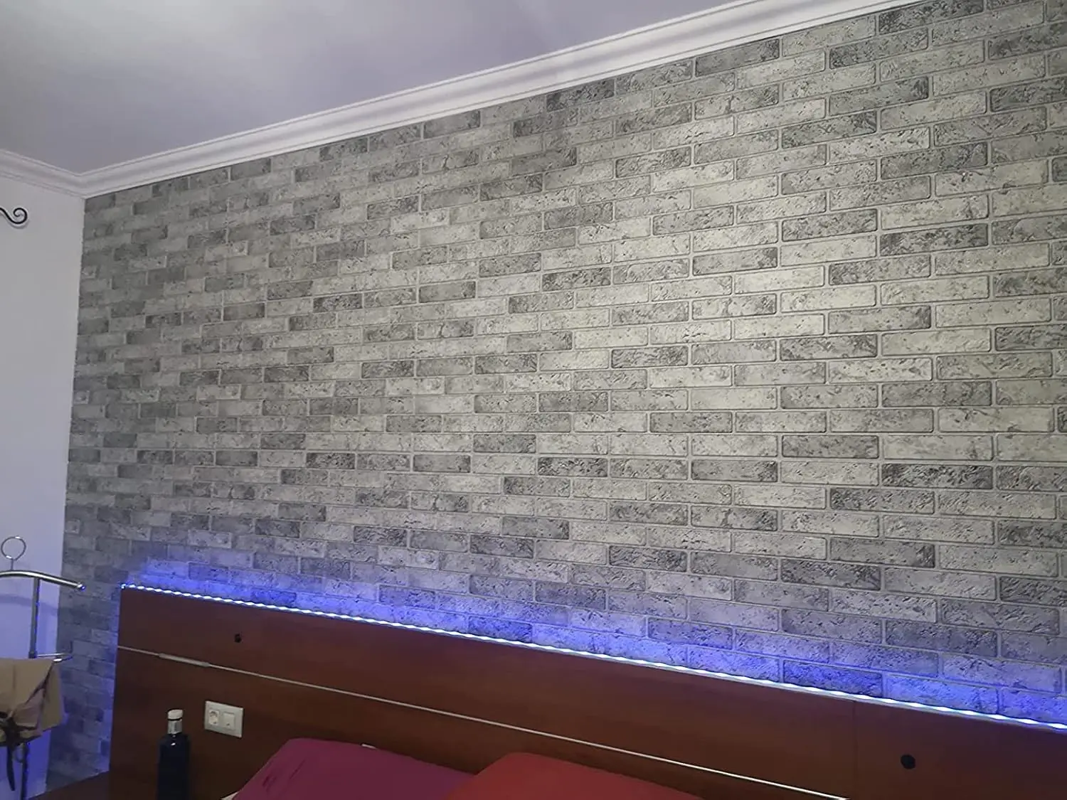 Panneaux de décoration d'intérieur en PVC 3D 138, sans adhésifs, fins et élastiques, 10 AGH comme/4.6 m2