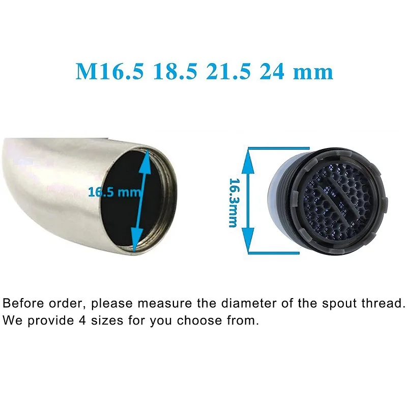 Wasserhahn Belüfter Wasser Sparende Wasserhahn Wasserhahn Düse M24 M21 M18 M16 Gewinde Austauschbare wasserhahn gewinde adapter Badezimmer Teile