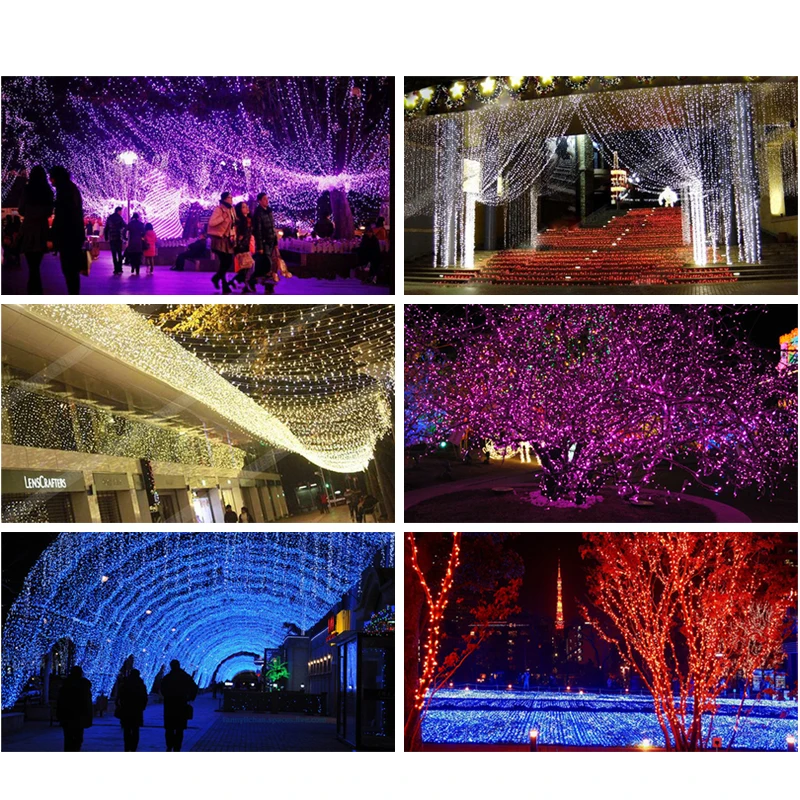 1M 2M ไฟ LED String กลางแจ้งวันหยุดปีใหม่ Fairy Tale Garland คริสต์มาสปาร์ตี้งานแต่งงานตกแต่งห้องนอนไฟ