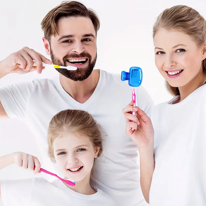 4PCS toothbrush storage clip travel essential toothbrush protective cover portable toothbrush case