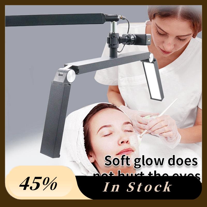 26-Polegada lâmpada de mesa de três lâmpadas 30w dobrável cantilever meia-lua lâmpada com braçadeira de mesa e controle remoto eua plug