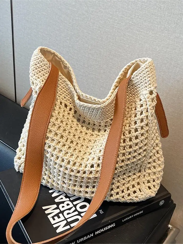 Senhoras grande capaci tecido sacola vaion praia crossbody saco preguiçoso sle 2025 nova faion único oulder saco