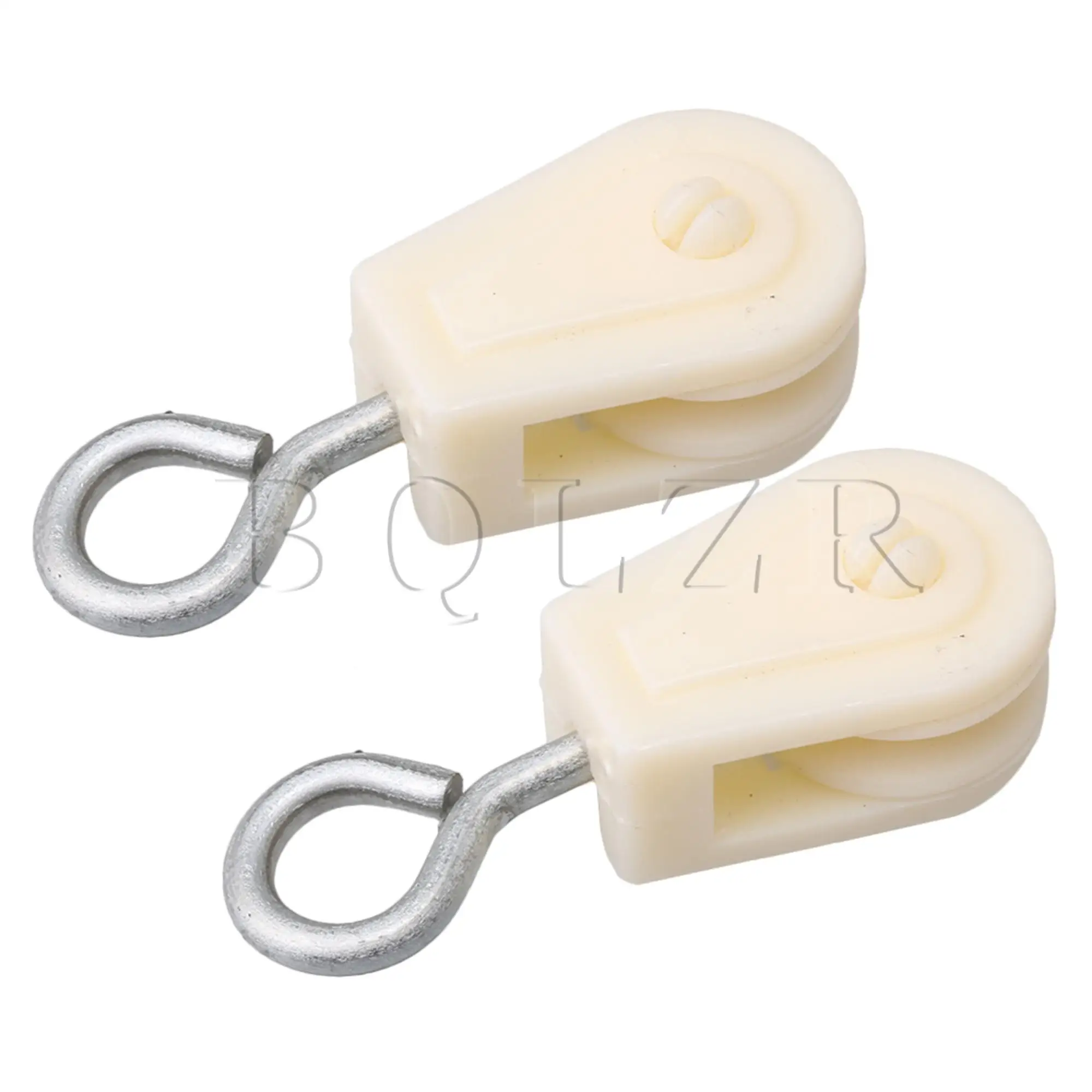 BQLZR 10Pcs พลาสติกสีขาว8มม.แกนรอกปศุสัตว์อุปกรณ์สำหรับฟาร์ม