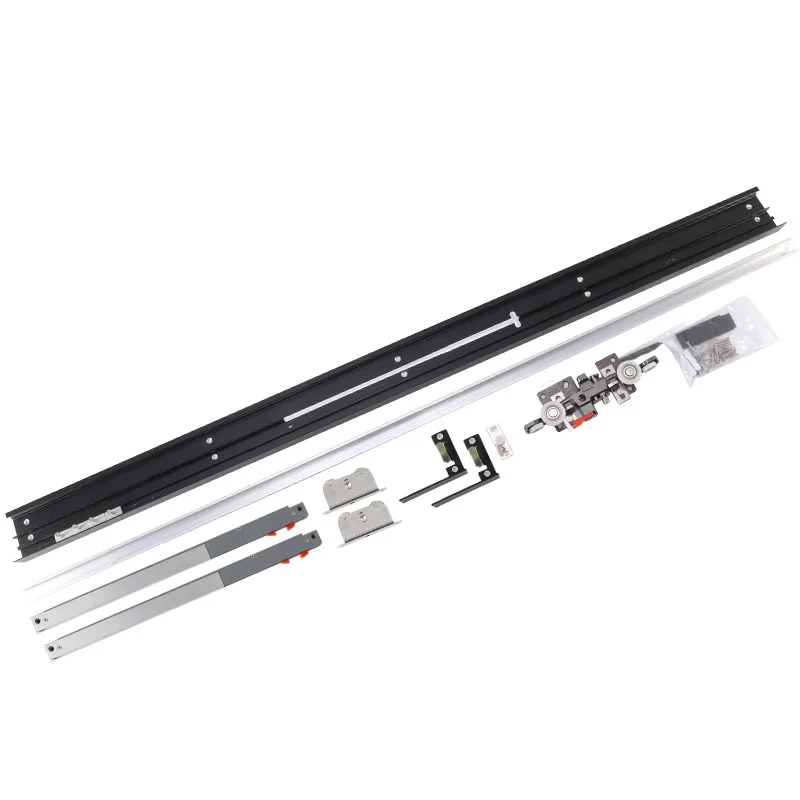 Invisible Trackless Ghost Door Slide Rail, Bedroom Bathroom Two-way Buffer Sliding Sliding Door Hardware Accessories