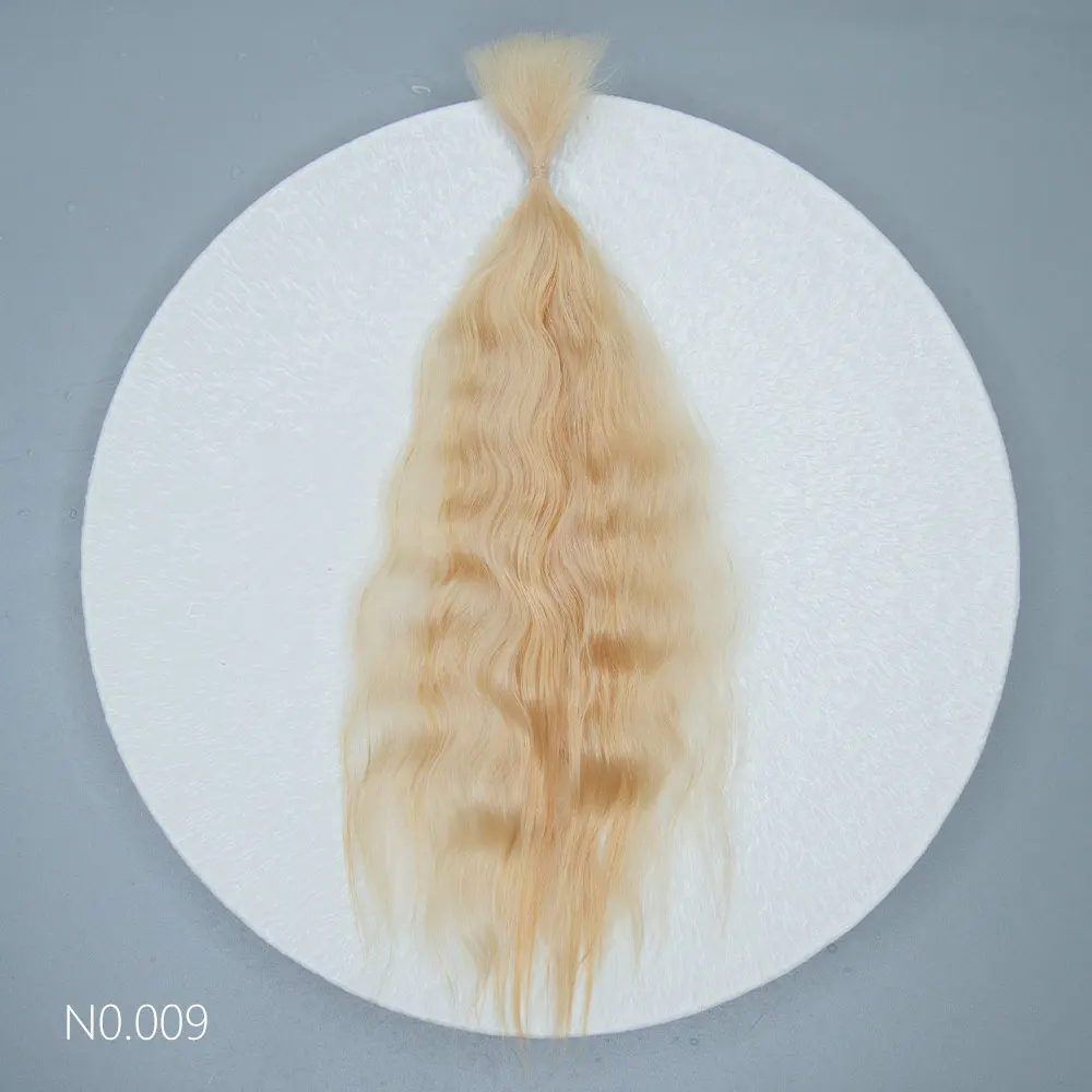 witdiy/24-30cm/モヘアドールヘア/オーガニックヘア/モヘアストランド/モヘアロック/モヘアカールリボーン/ヘアパオラヘア/モヘアウィッグbjdウィッグ