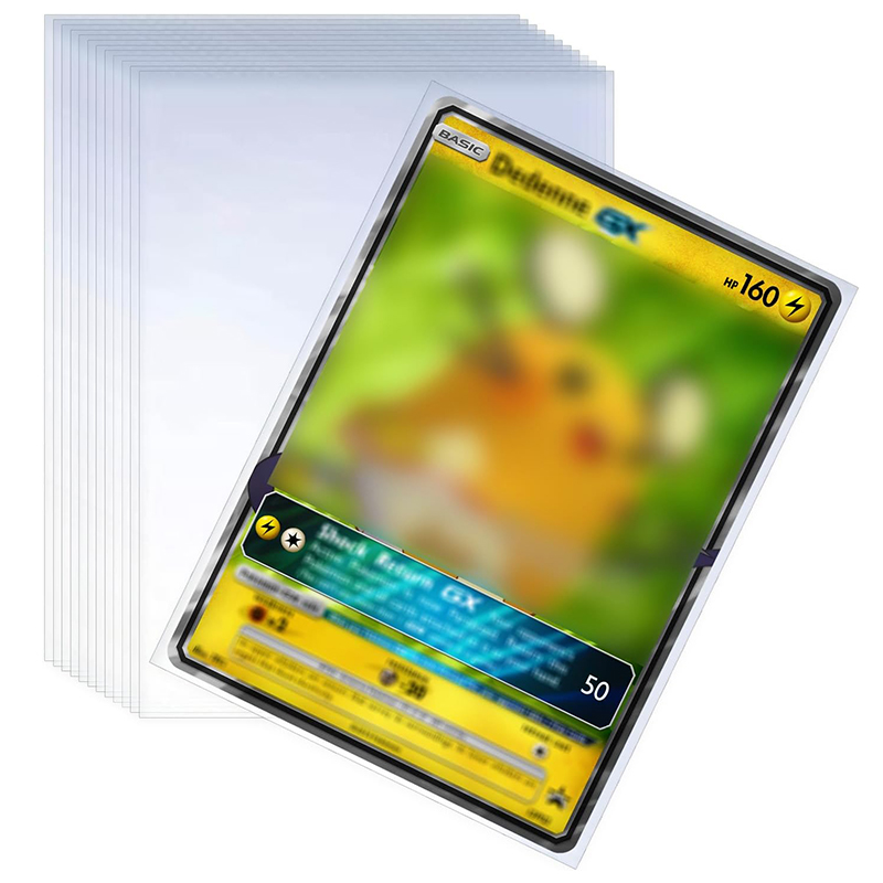 100-1000 Stuks Kaart Mouwen Transparant Spelen Cover Clear Protector Kaarten Houder Voor Bordspel ID Trading Map foto Pouch