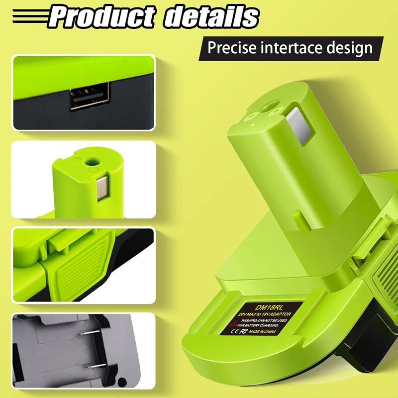 Battery Adapter for Makita to for Ryobi 18V Power Tool Battery Adaptor Convert for Makita18V Battery to for Ryobi 18V Power Tool