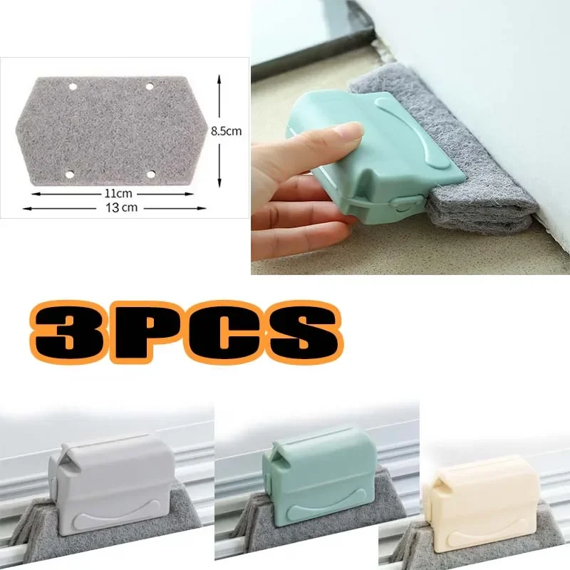 3 STKS Raamgroef Reinigingsdoekje Keuken Schoonmaken Raam Reinigingsborstel Windows Slot Cleaner Brush Clean Window Slot Clean Tool