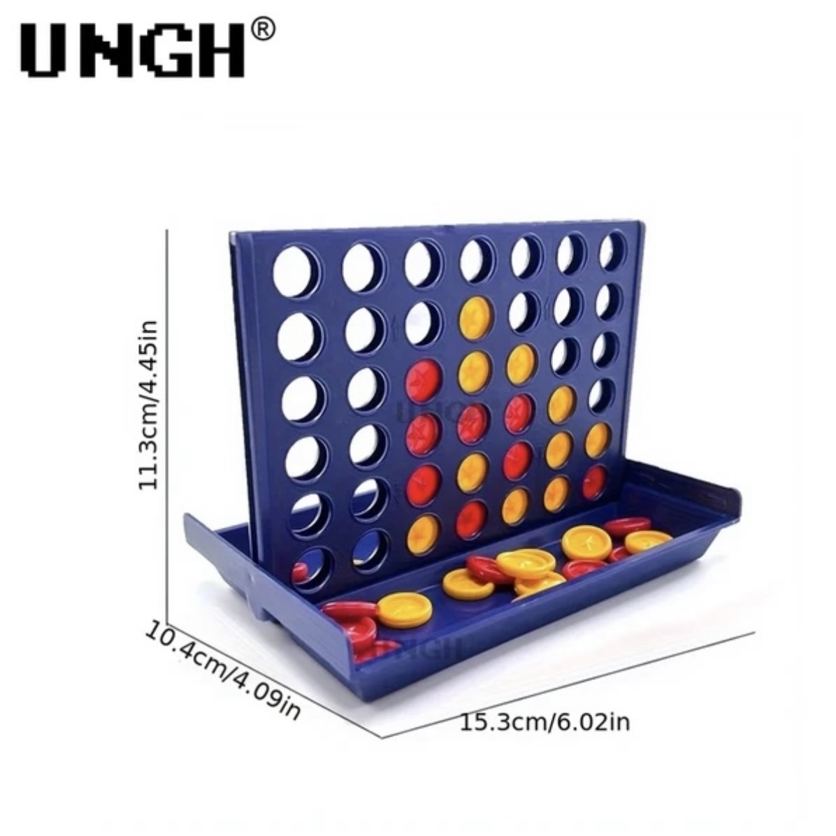 UNGH Four In A Row Bingo Chess Connect Klassisches Familienbrettspiel, lustiges Lernspielzeug für Kinder, Unterhaltungsspiel