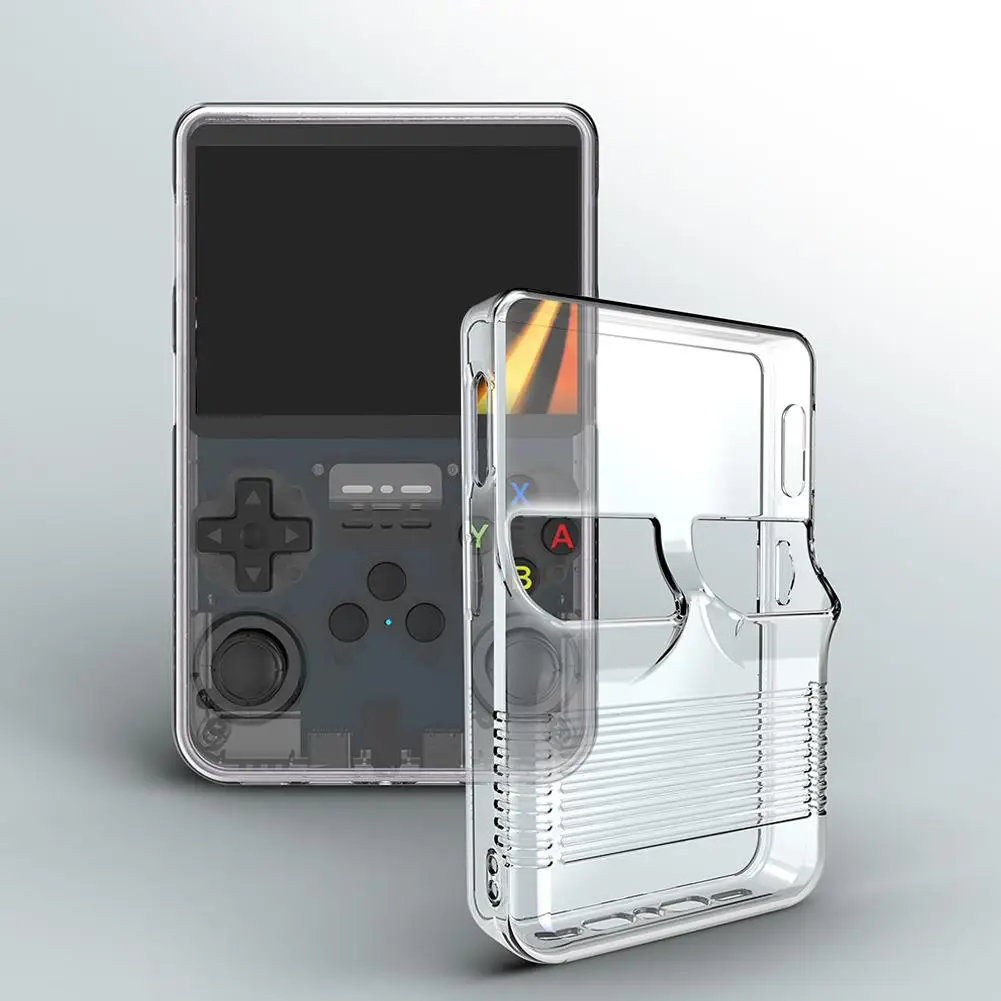 TPU Protective Case For R36S Handheld Game Console Accessories Transparent Anti Fall Waterproof Protective Shell For R36S Cover