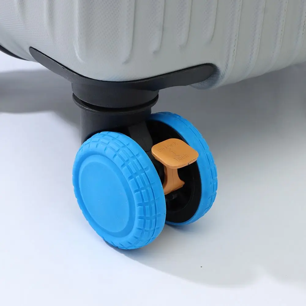 Protector de ruedas de equipaje de silicona, Reduce el desgaste de las ruedas, piezas de maleta, ejes, cubierta protectora de ruedas de maleta