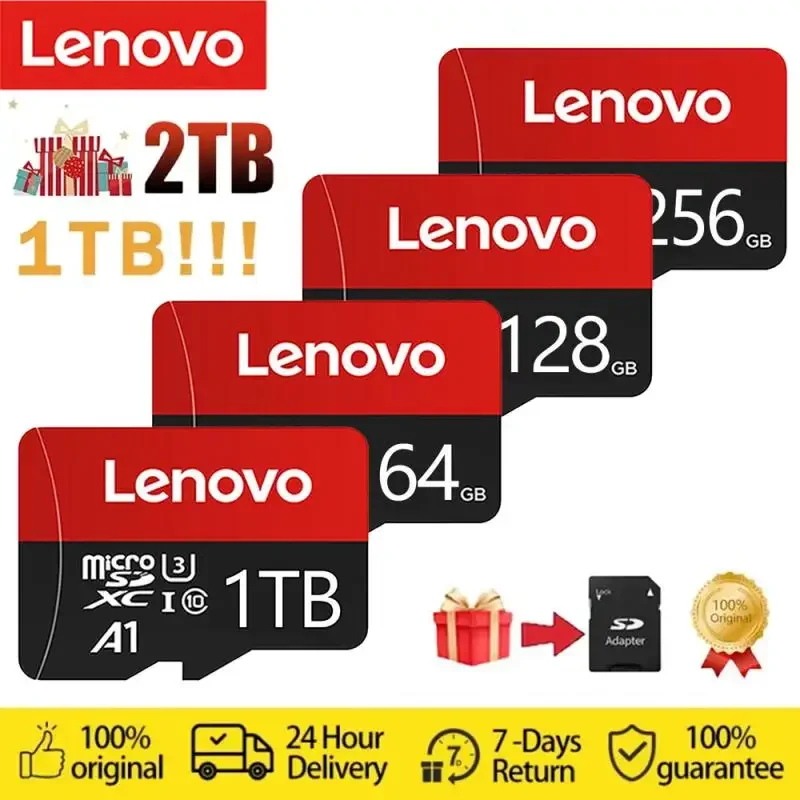 Lenovo Select Micro SD Memory Card, 256GB MicroSDXC 130MB/s Full HD and 4K UHD, UHS-I, U3, A2, V30, for cameras/automotive