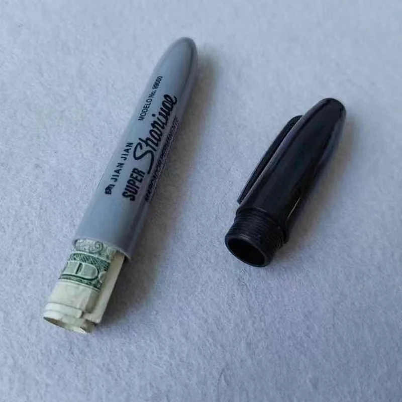 Multi-functional Fake Black Markers Pen Sight Diversion Safe Container For Home Office Hiding Cash Necklace Money Small Valuable