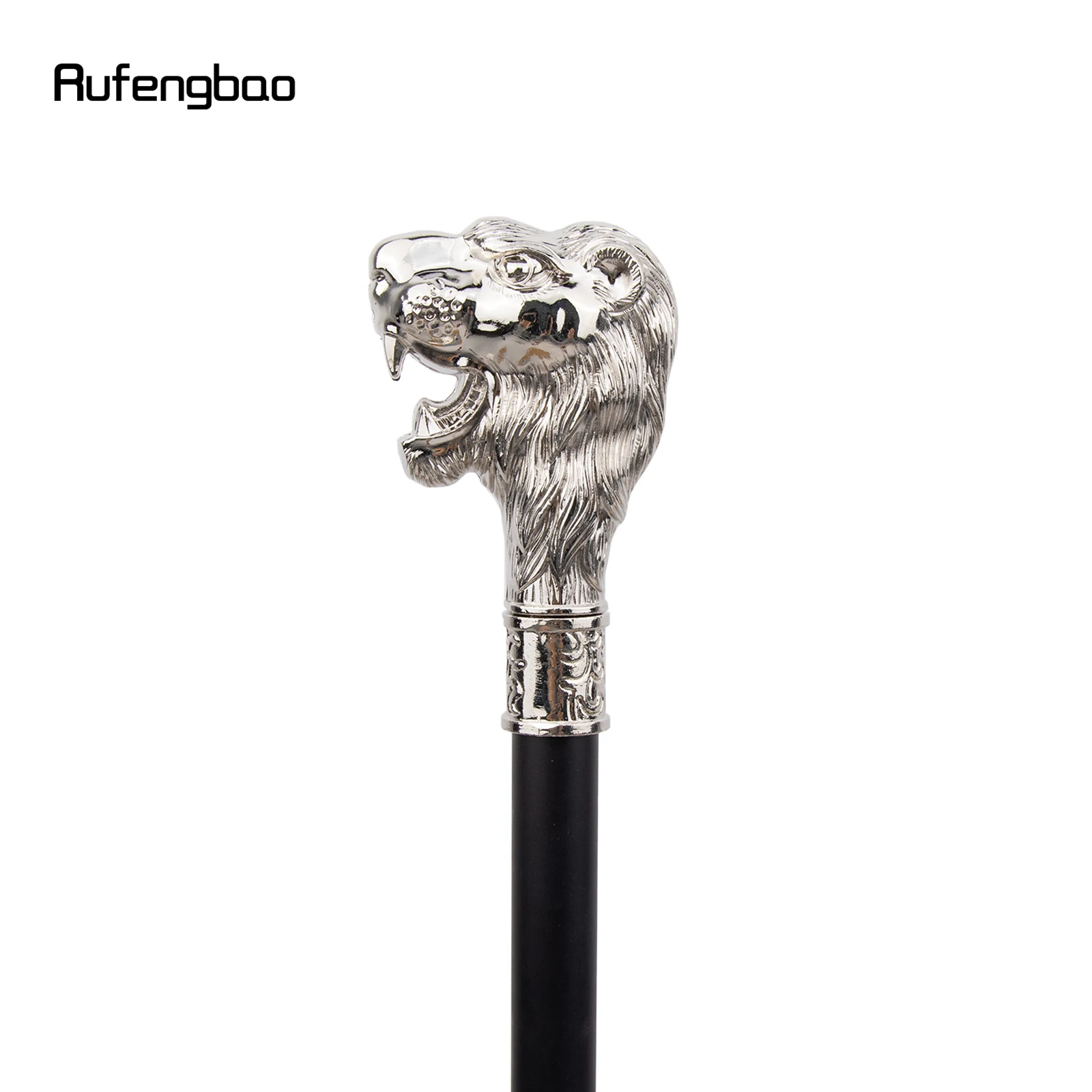 หัวสิงโตสีขาวหนวดเดิน Cane แฟชั่นตกแต่งเดิน Stick สุภาพบุรุษ Elegant คอสเพลย์ Cane KNOB Crosier 93 ซม