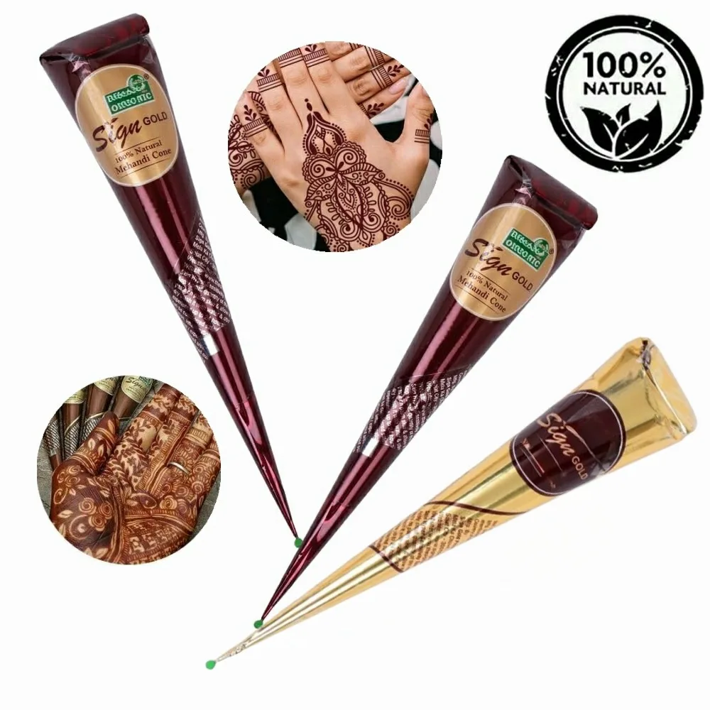 1/3 Stück Henna-Creme, braun, rot, Henna-Tattoo-Creme, temporäre Tätowierung, Henna-Tattoo-Creme semi-permanent
