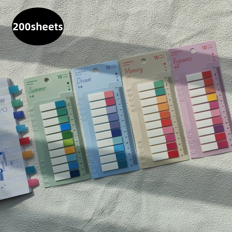200/800 Lenzuola Morandi Indice Colore Memo Pad Note Appiccicose a fogli mobili Pagina Bandiera Marcatori Schede Libro Adesivo Forniture di Cancelleria