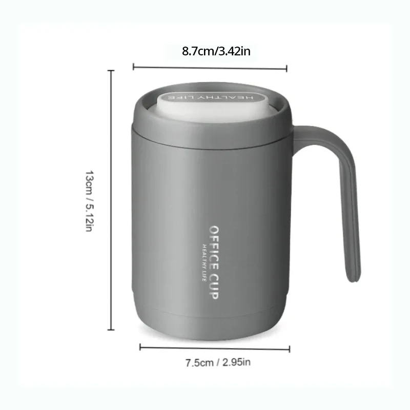 1pc Grau Kreative PP Liner Trinkbecher Tragbare Büro Große Kapazität Dachte Milch Kaffee Tasse Geschenk Für Küche Reise inländischen