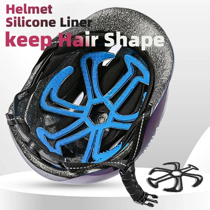 Fodera in silicone per casco da motociclista Fodera flessibile resistente alla deformazione Fodera per casco da veicolo da ciclismo Resistente al calore Ben ventilata