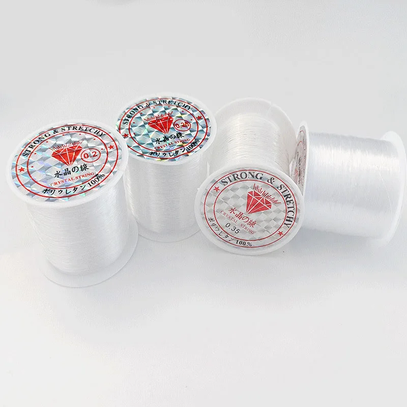 Zxiixz 1Roll Plastic Crystal DIY Beading Fishing Line No Elastic Cord Rope For Jewelry Making Supplies String Thread