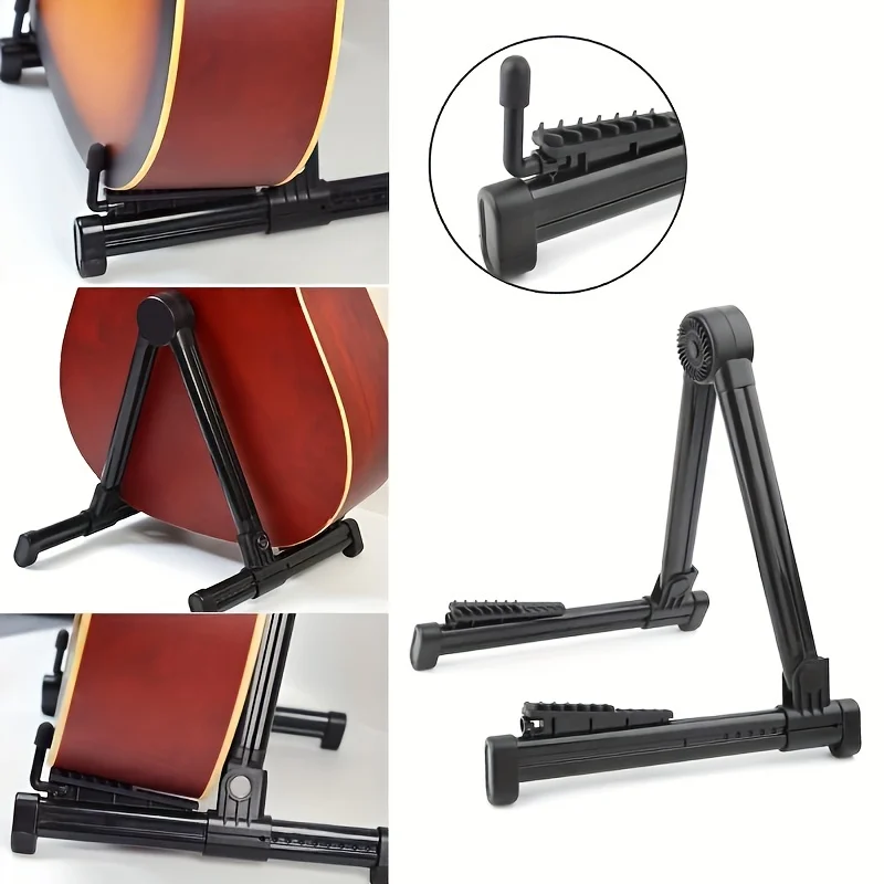 Supporto per chitarra Miwayer pieghevole A Frame Floor ABS universale per basso elettrico classico acustico chitarre Banjo Ukulele portatile