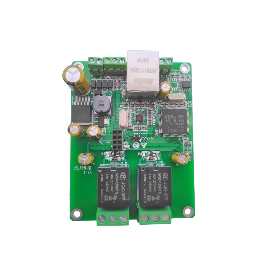Módulo de relé ethernet 2ch mqtt modbus wifi pode rs485 tcp entrada digital web placa controle acesso com caixa opcional