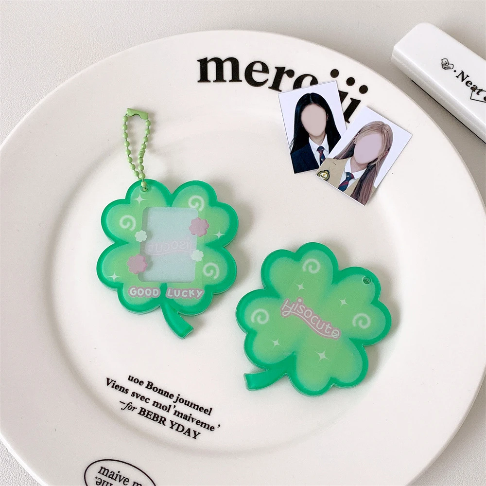 Lucky CloverธีมPhoto Cardสําหรับ 1 นิ้วเกาหลีสไตล์K-Pop Idol Photo Cardฝาครอบป้องกันกรณี