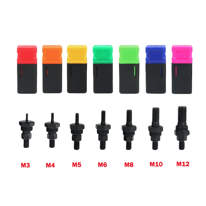 1Pcs M3-M12 Rivets ใส่ถั่วแบนหัวเกลียว Nut สำหรับ Hand Riveter Gun เครื่องมือเกลียว Nut Rivets เครื่องมืออุปกรณ์เสริม